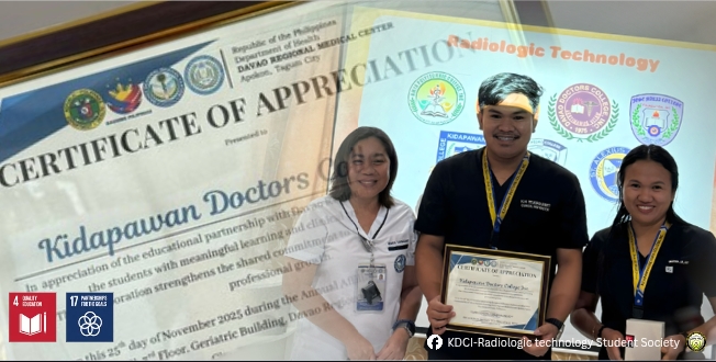 KDCI RADIOLOGIC TECHNOLOGY EXTENDS GRATITUDE TO DAVAO REGIONAL MEDICAL CENTER FOR VALUED PARTNERSHIP