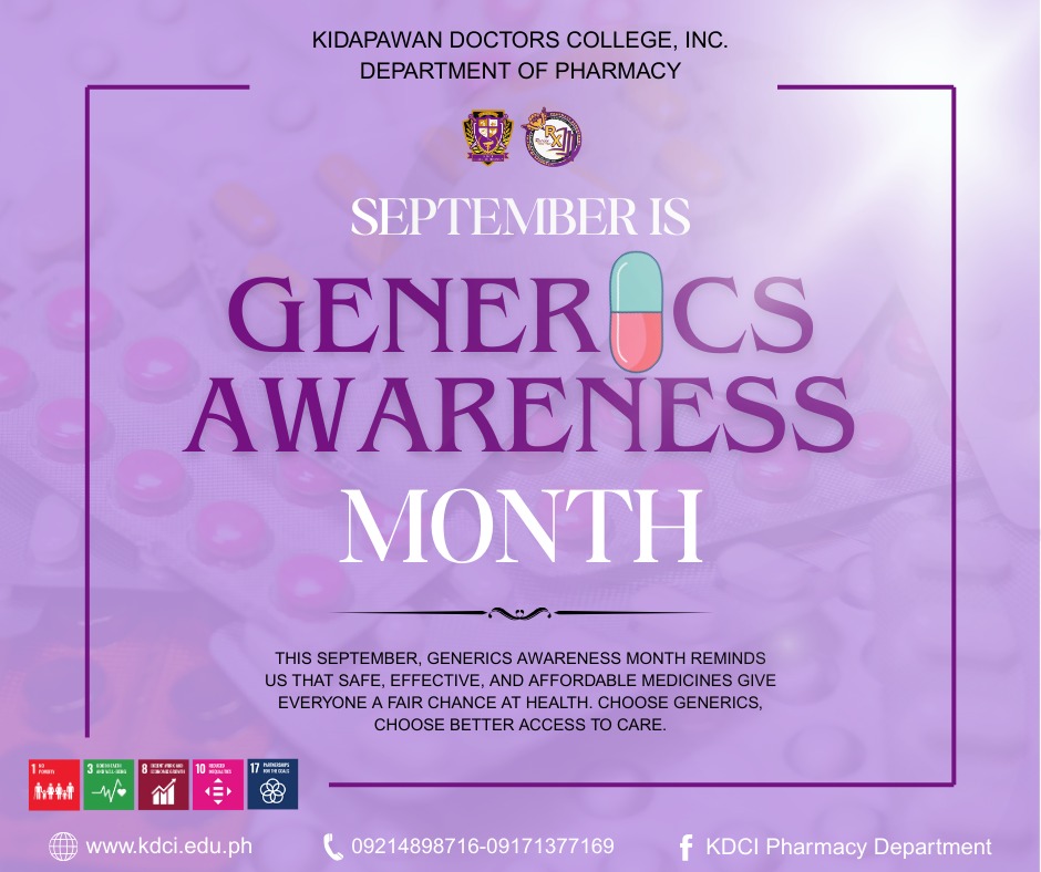 GENERICS AWARENESS MONTH