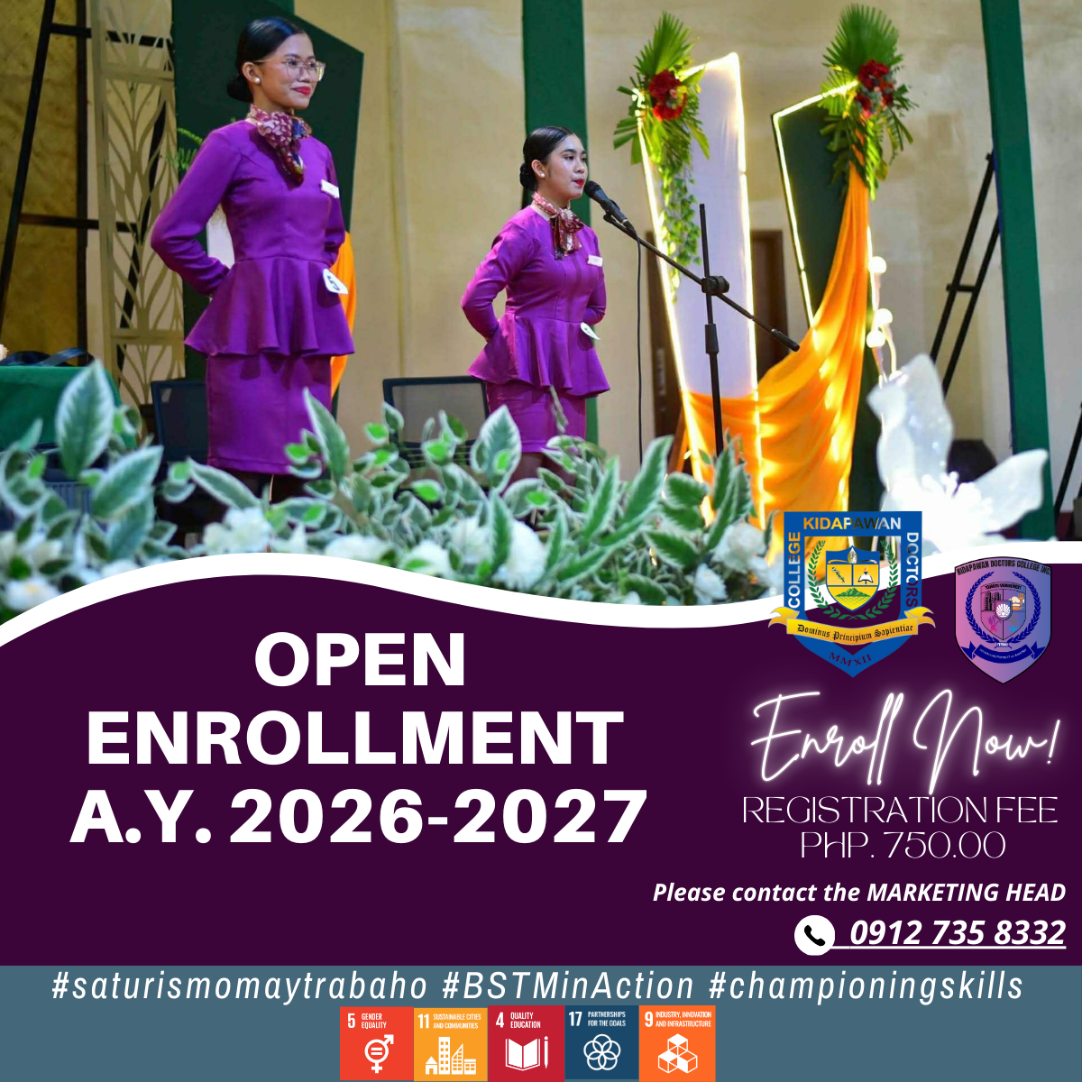 KDCI-KATURISMO OPEN ENROLLEMENT: A.Y 2026-2027