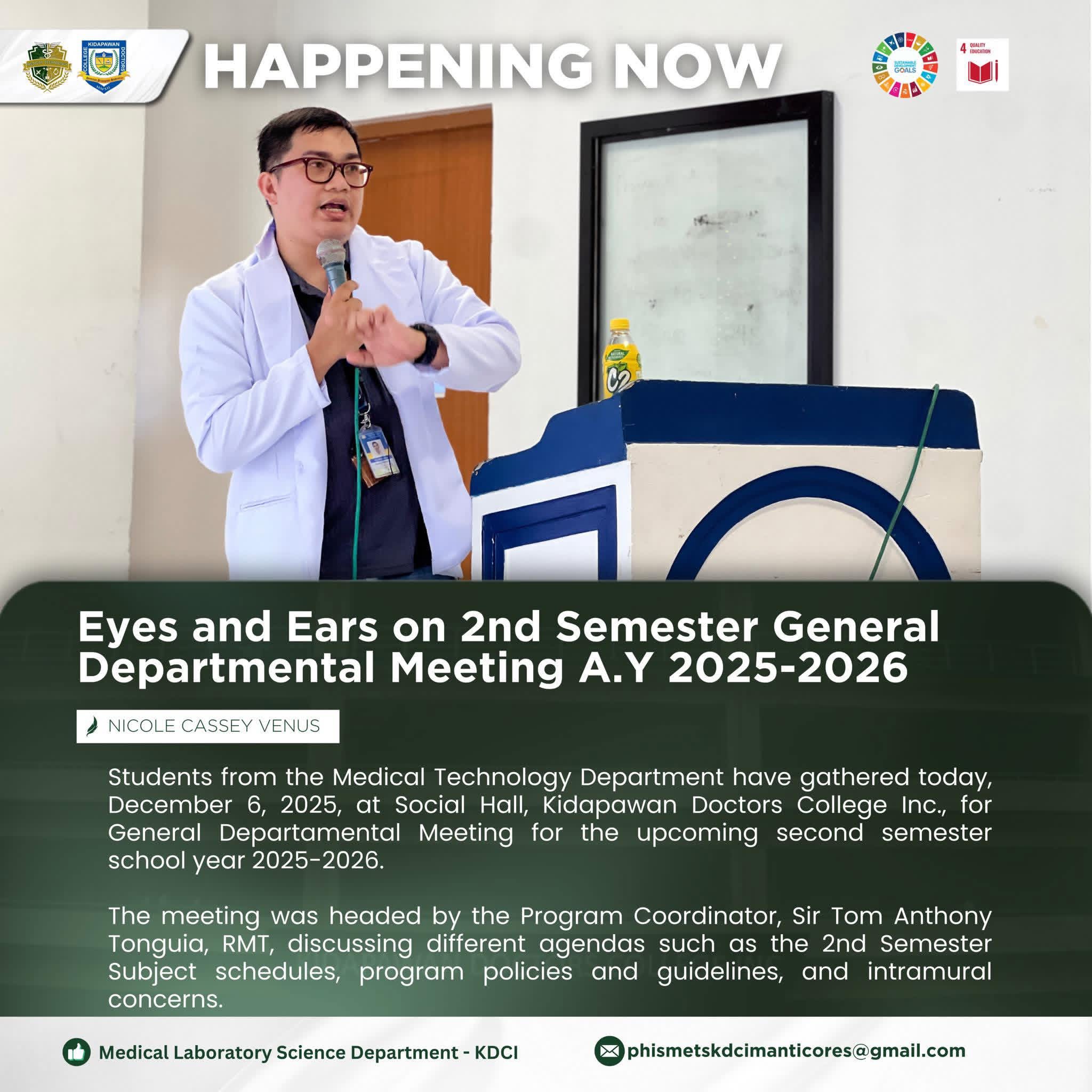 2nd Semester Department Meeting 2025