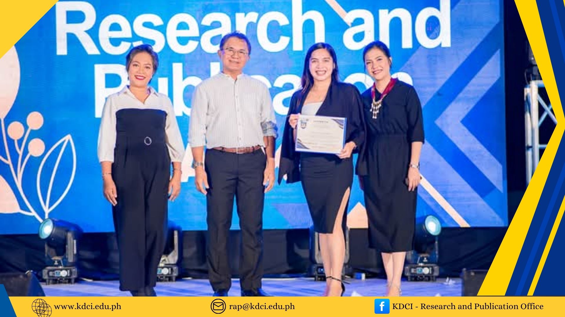 Research and Publication Ranks 3rd as Most Diligent Department (Academic Non-Teaching Category)