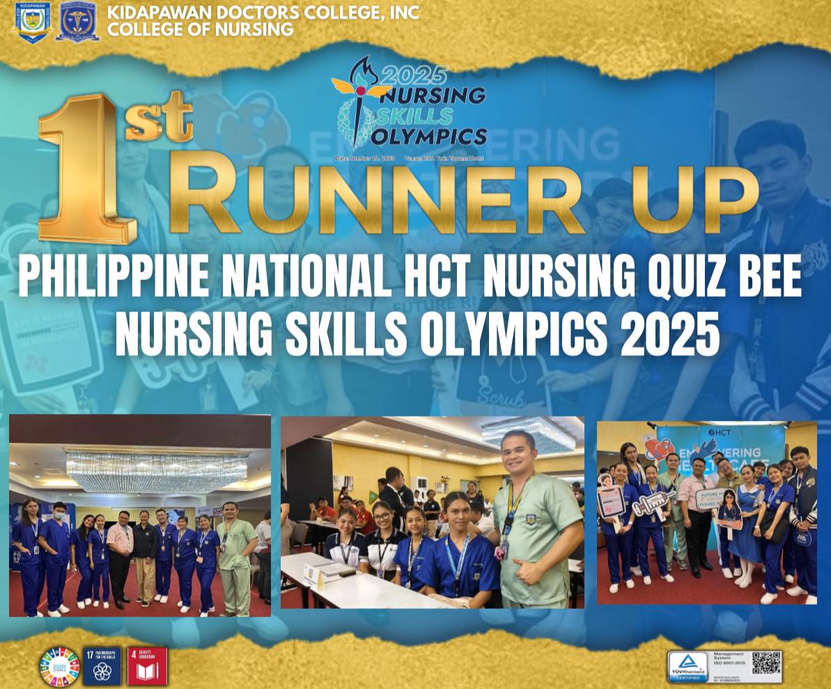 Kidapawan Doctors College, Inc. Earns 1st Runner-Up at Philippine National Nursing Whiz Competition