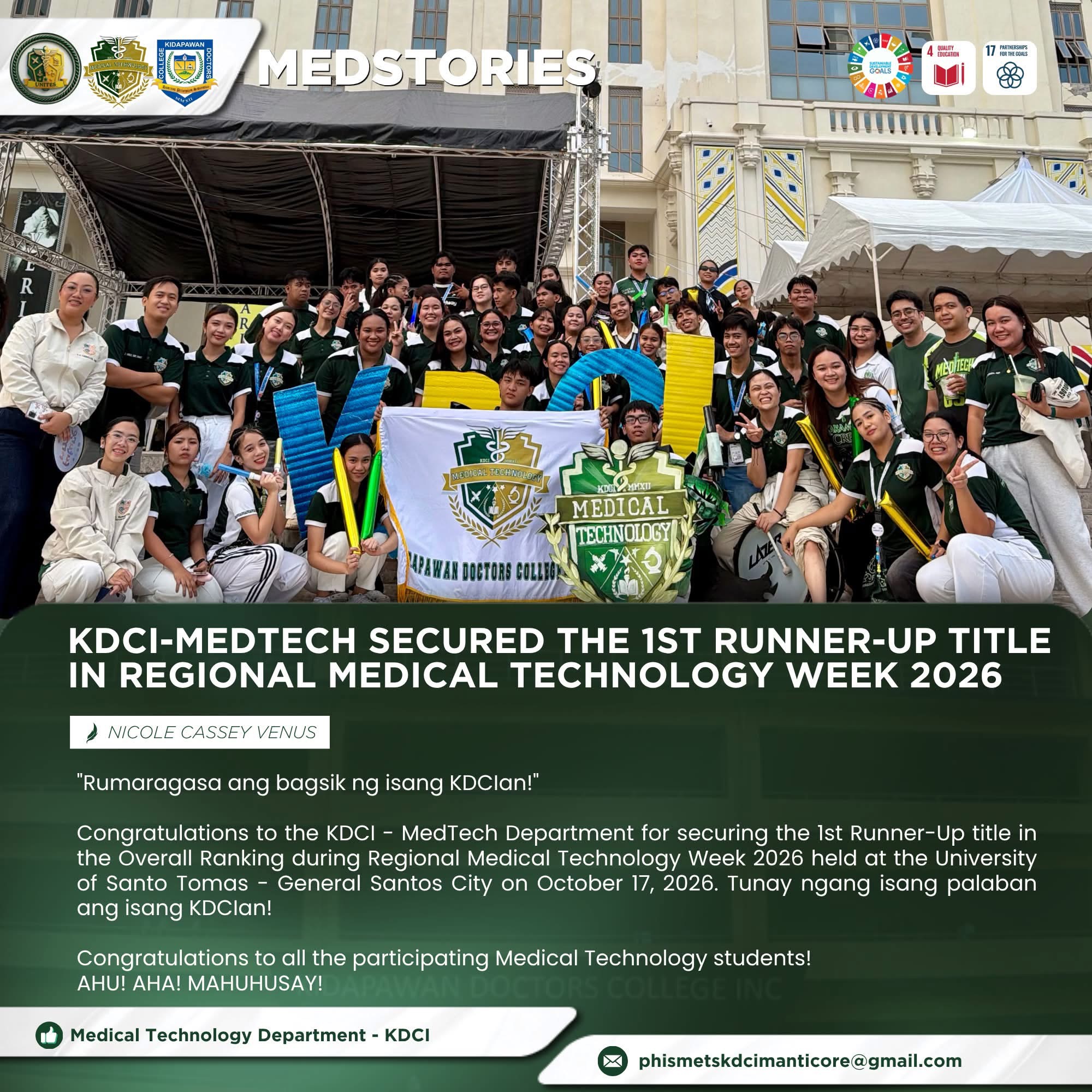 REGIONAL MEDTECH WEEK 2026 - OVERALL 1ST RUNNER UP